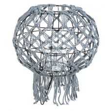 СЕРЫЙ ФОНАРЬ МАКРАМЕ H38 СЕРЫЙ ФОНАРЬ МАКРАМЕ H38