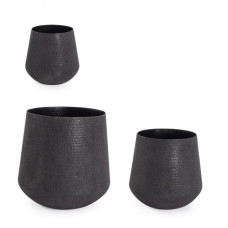 НАБОР 3 ВАЗА-ГОРШОК КЕНАР ЧЕРНЫЙ НАБОР 3 ВАЗА-ГОРШОК КЕНАР ЧЕРНЫЙ