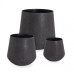 НАБОР 3 ВАЗА-ГОРШОК КЕНАР ЧЕРНЫЙ
