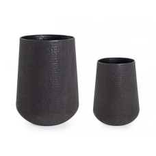 НАБОР 2 КЕНАР НА ЧЕРНОЙ ВЫСОКОЙ ВАЗЕ ГОРШОК