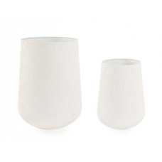 НАБОР 2 КЕНАР НА БЕЖЕВОЙ ВЫСОКОЙ ВАЗЕ ГОРШОК