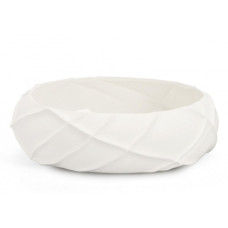 ДЕКОРАТИВНАЯ ЧАШКА С РЕБКАМИ БЕЛАЯ D32 ДЕКОРАТИВНАЯ ЧАШКА С РЕБКАМИ БЕЛАЯ D32