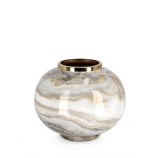 ВАЗА-БОМБА MARSHA БЕЛЫЙ СЕРЫЙ ЗОЛОТОЙ H25