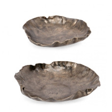 НАБОР 2 ДЕКОРАТИВНЫЙ ПОДНОС ЗОЛОТОЙ ПРАДЕШ