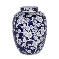 ВАЗА MENG С КРЫШКОЙ-БОМБОЙ СИНИЙ БЕЛЫЙ H32 ВАЗА MENG С КРЫШКОЙ-БОМБОЙ СИНИЙ БЕЛЫЙ H32