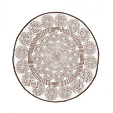 РАШТ КОВЕР БЕЛО-КОРИЧНЕВЫЙ D150 РАШТ КОВЕР БЕЛО-КОРИЧНЕВЫЙ D150