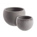 НАБОР 2 СЕРАЯ СФЕРА ЦЕМЕНТНАЯ ВАЗА ГОРШОК