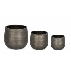 SET3 EMEI НИЗКАЯ СЕРАЯ ВАЗА-ГОРШОК SET3 EMEI НИЗКАЯ СЕРАЯ ВАЗА-ГОРШОК