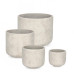 SET4 БЕЖЕВАЯ КРУГЛАЯ ВАЗА-ГОРШОК MEILI