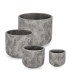 НАБОР 4 СЕРАЯ КРУГЛАЯ ВАЗА МЕЙЛИ ГОРШОК