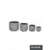 НАБОР 4 СЕРАЯ КРУГЛАЯ ВАЗА МЕЙЛИ ГОРШОК