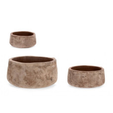 НАБОР3 МИНУТ КРУГЛАЯ ТЕРРАКОТОВАЯ ВАЗА ПОЛИРОВАННАЯ НАБОР3 МИНУТ КРУГЛАЯ ТЕРРАКОТОВАЯ ВАЗА ПОЛИРОВАННАЯ