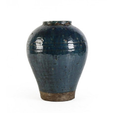СИНЯЯ ТЕРРАКОТОВАЯ РУННАЯ ВАЗА H28.5 СИНЯЯ ТЕРРАКОТОВАЯ РУННАЯ ВАЗА H28.5